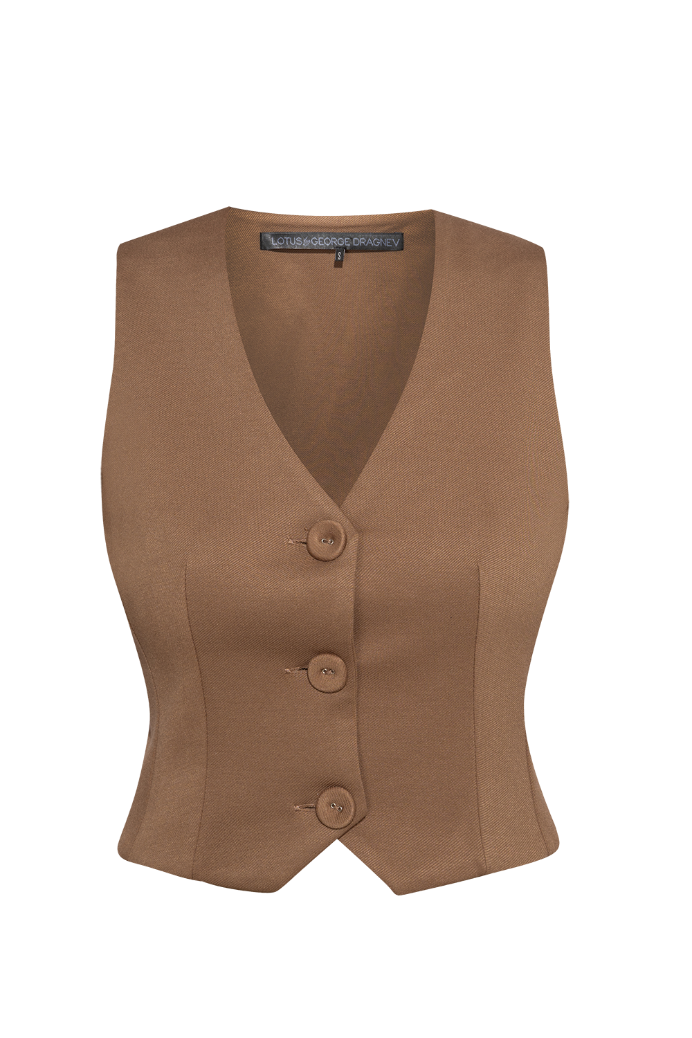 VISCOSE BLEND VEST IN BEIGE - ESSENTIALS