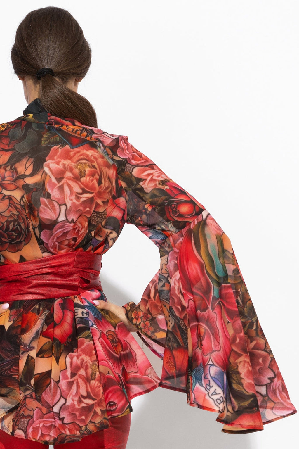 DESIGNER SHIRT WITH FLARED SLEEVES - TATTOO STAR