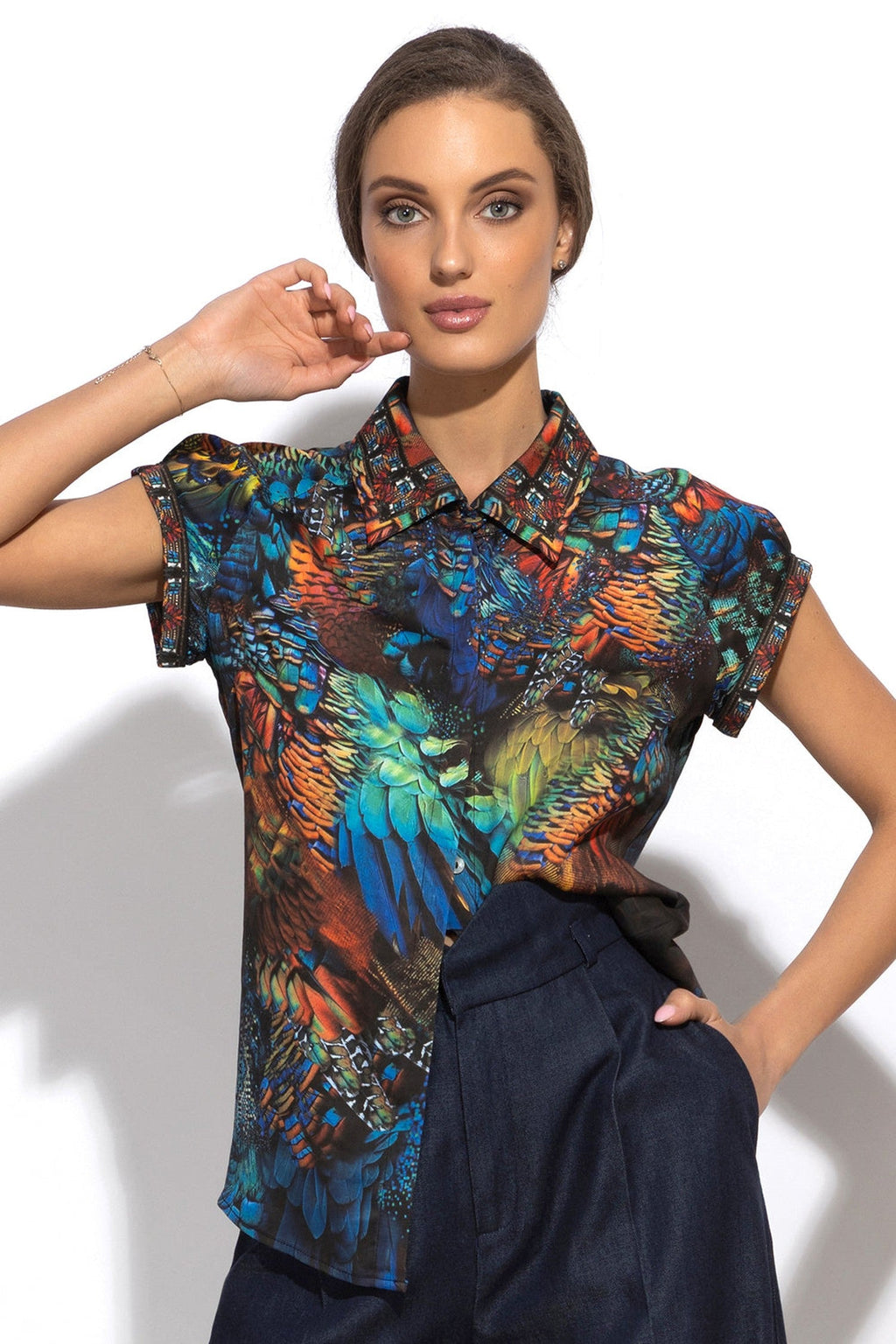 VISCOSE RAGLAN SLEEVE SHIRT - AMAZONIA
