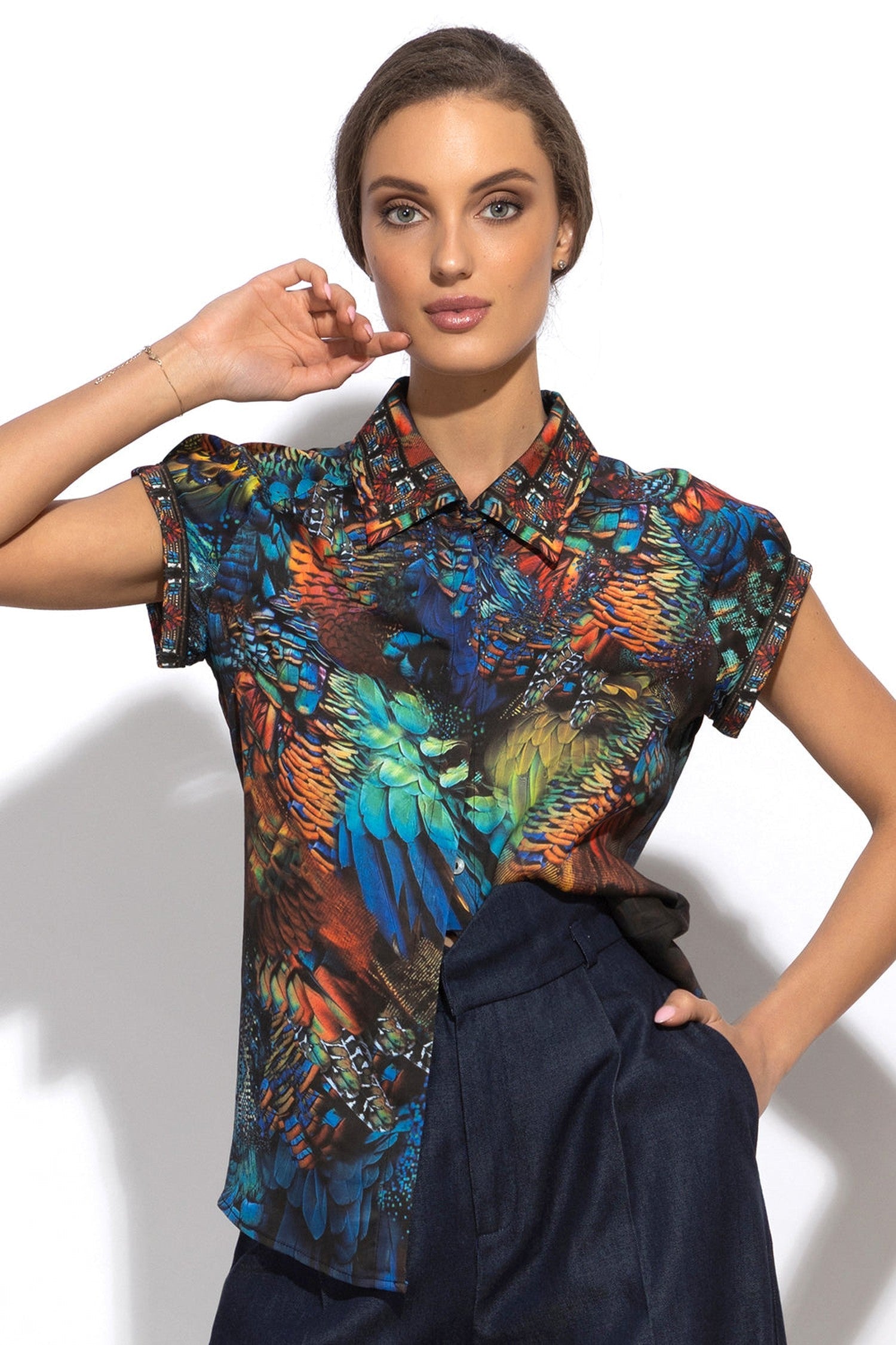 VISCOSE RAGLAN SLEEVE SHIRT - AMAZONIA