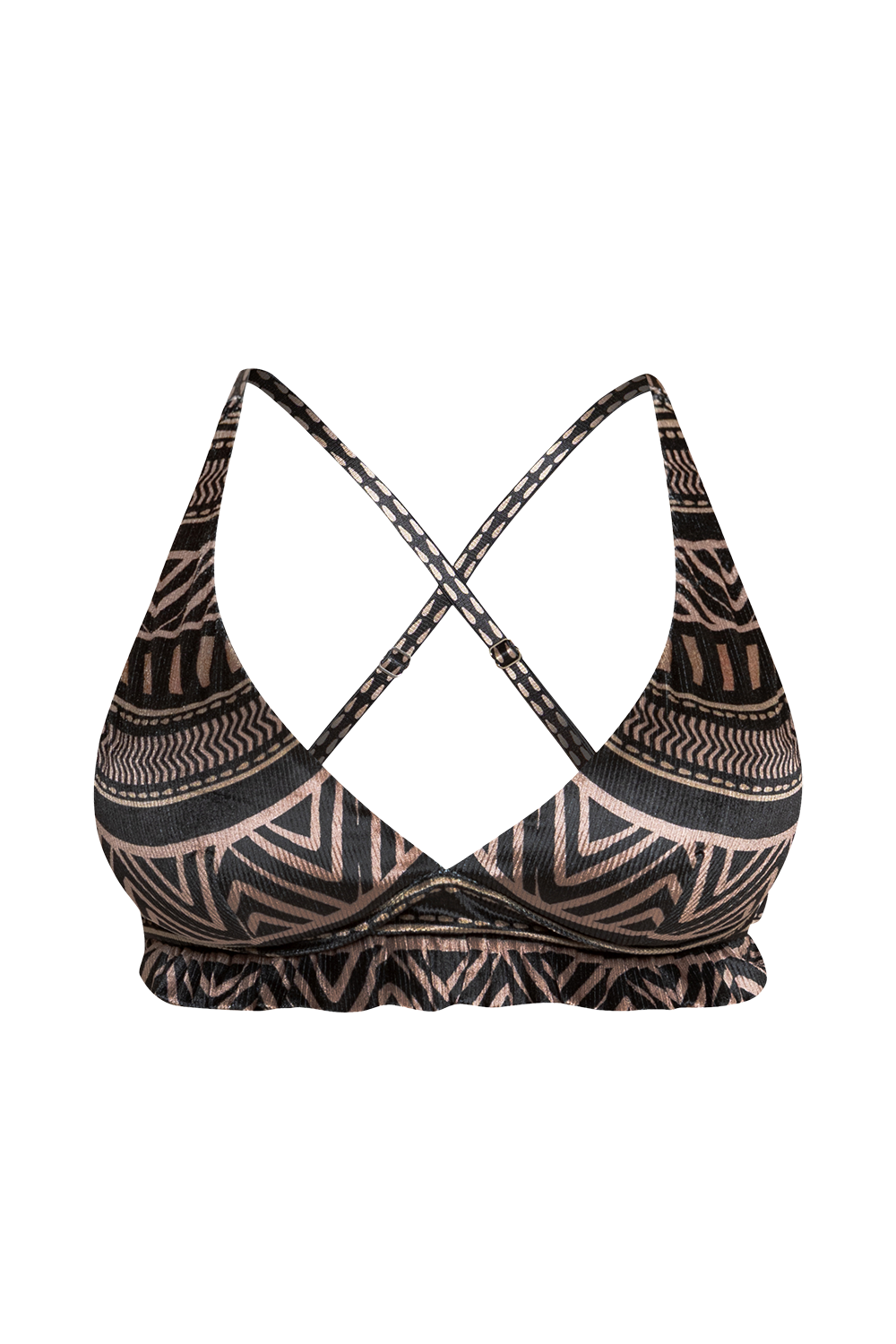 TRIANGLE-STYLE TOP IN VELVET - TRIBAL